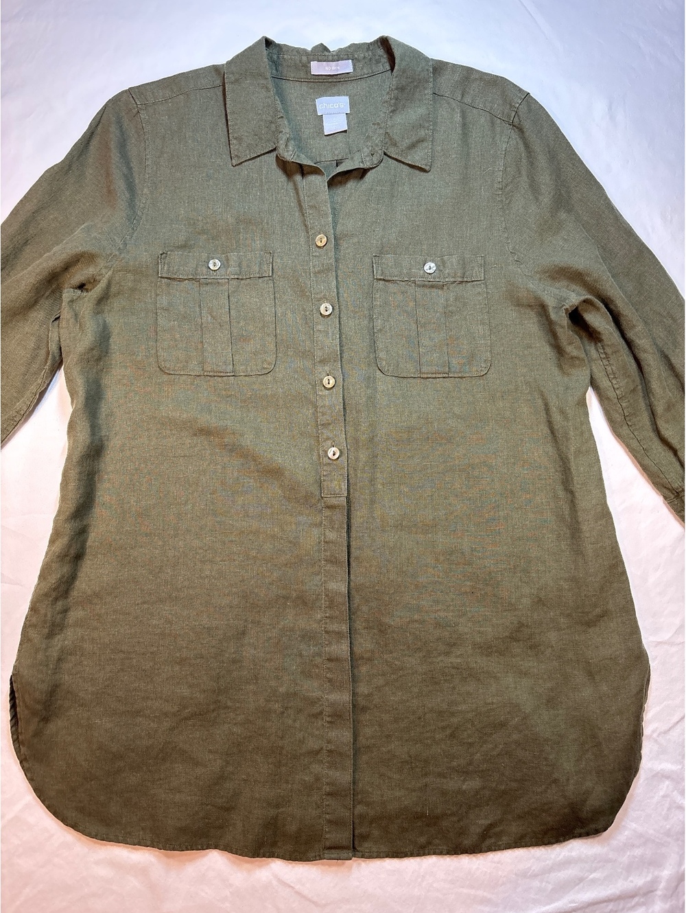 Chicos 100% Linen women’s Size 2No Iron